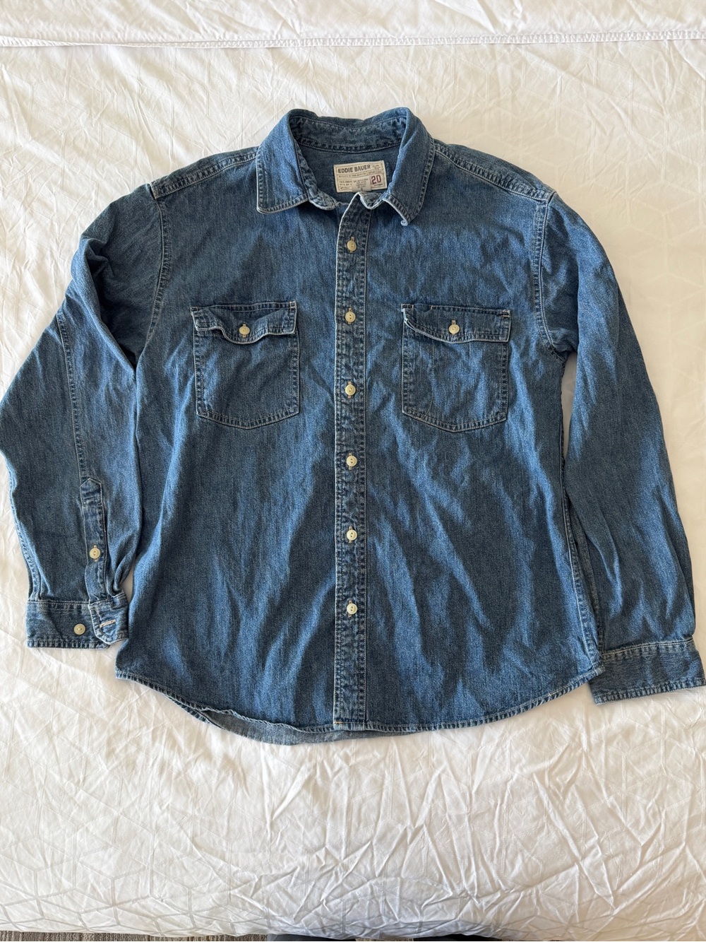 Eddie Bauer 1920 Denim Shirt - Size Large